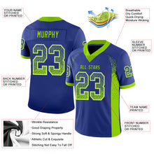 Load image into Gallery viewer, Custom Royal Neon Green-White Drift Fashion Football Jersey
