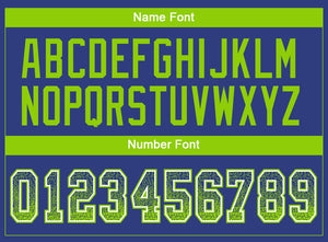 Custom Royal Neon Green-White Drift Fashion Football Jersey