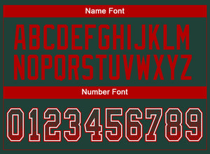 Custom Green Red-White Mesh Drift Fashion Football Jersey