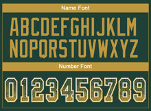 Load image into Gallery viewer, Custom Green Old Gold-White Mesh Drift Fashion Football Jersey
