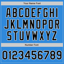 Load image into Gallery viewer, Custom Electric Blue Black-White Authentic Baseball Jersey
