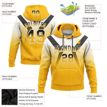 Load image into Gallery viewer, Custom Stitched White Black-Gold Fade Fashion Arrow Sports Pullover Sweatshirt Hoodie
