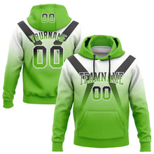 Load image into Gallery viewer, Custom Stitched White Black-Aurora Green Fade Fashion Arrow Sports Pullover Sweatshirt Hoodie
