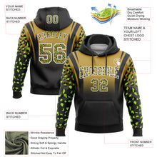 Load image into Gallery viewer, Custom Stitched Old Gold Black-White Fade Fashion Leopard Print Sports Pullover Sweatshirt Hoodie
