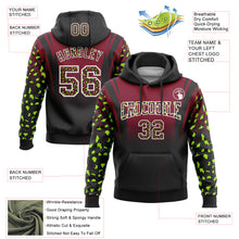 Load image into Gallery viewer, Custom Stitched Crimson Black-White Fade Fashion Leopard Print Sports Pullover Sweatshirt Hoodie
