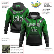 Load image into Gallery viewer, Custom Stitched Grass Green Black-White Fade Fashion Arrow Sports Pullover Sweatshirt Hoodie
