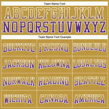 Load image into Gallery viewer, Custom Stitched Old Gold Purple-White Fade Fashion Arrow Sports Pullover Sweatshirt Hoodie
