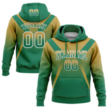Load image into Gallery viewer, Custom Stitched Old Gold Kelly Green-White Fade Fashion Arrow Sports Pullover Sweatshirt Hoodie

