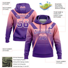 Load image into Gallery viewer, Custom Stitched Medium Pink Purple-White Fade Fashion Arrow Sports Pullover Sweatshirt Hoodie

