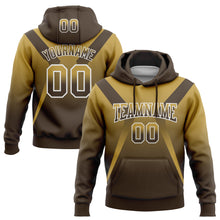 Load image into Gallery viewer, Custom Stitched Old Gold Brown-White Fade Fashion Arrow Sports Pullover Sweatshirt Hoodie
