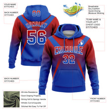 Load image into Gallery viewer, Custom Stitched Red Thunder Blue-White Fade Fashion Arrow Sports Pullover Sweatshirt Hoodie
