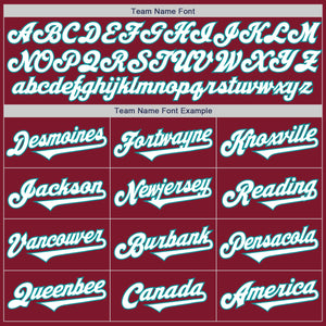 Custom Crimson White-Teal Authentic Fade Fashion Baseball Jersey