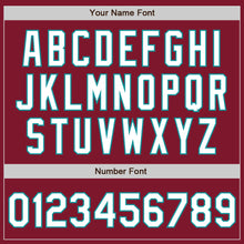 Load image into Gallery viewer, Custom Crimson White-Teal Authentic Fade Fashion Baseball Jersey
