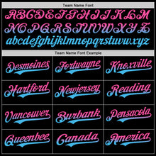 Load image into Gallery viewer, Custom Black Pink-Sky Blue Authentic Fade Fashion Baseball Jersey
