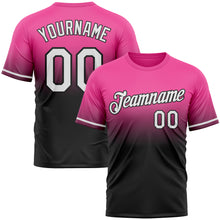 Load image into Gallery viewer, Custom Pink White-Black Fade Fashion Performance T-Shirt
