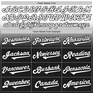 Custom White Black Authentic Fade Fashion Baseball Jersey