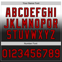 Load image into Gallery viewer, Custom White Red-Black Authentic Fade Fashion Baseball Jersey

