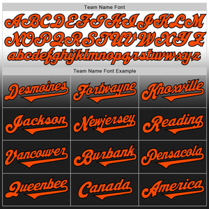 Custom White Orange-Black Authentic Fade Fashion Baseball Jersey