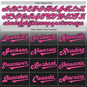 Custom White Pink-Black Authentic Fade Fashion Baseball Jersey