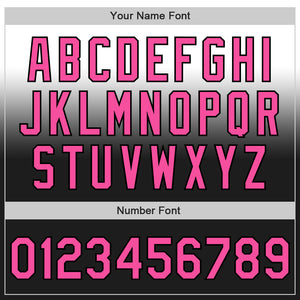 Custom White Pink-Black Authentic Fade Fashion Baseball Jersey