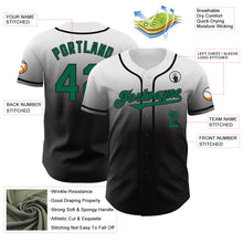 Load image into Gallery viewer, Custom White Kelly Green-Black Authentic Fade Fashion Baseball Jersey
