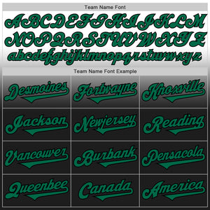 Custom White Kelly Green-Black Authentic Fade Fashion Baseball Jersey