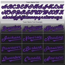 Load image into Gallery viewer, Custom White Purple-Black Authentic Fade Fashion Baseball Jersey
