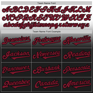 Custom White Crimson-Black Authentic Fade Fashion Baseball Jersey
