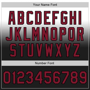 Custom White Crimson-Black Authentic Fade Fashion Baseball Jersey