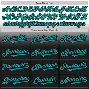 Custom White Teal-Black Authentic Fade Fashion Baseball Jersey