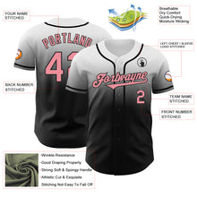 Load image into Gallery viewer, Custom White Medium Pink-Black Authentic Fade Fashion Baseball Jersey
