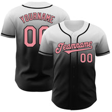 Load image into Gallery viewer, Custom White Medium Pink-Black Authentic Fade Fashion Baseball Jersey
