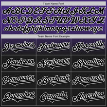 Load image into Gallery viewer, Custom Purple Black-White Authentic Fade Fashion Baseball Jersey
