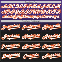 Load image into Gallery viewer, Custom Purple Black-Orange Authentic Fade Fashion Baseball Jersey
