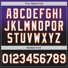 Load image into Gallery viewer, Custom Purple Black-Orange Authentic Fade Fashion Baseball Jersey
