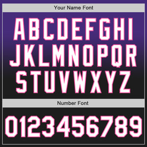 Custom Purple Black-Pink Authentic Fade Fashion Baseball Jersey