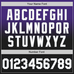 Custom Purple Black-Gray Authentic Fade Fashion Baseball Jersey