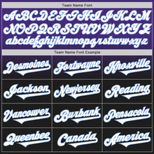 Load image into Gallery viewer, Custom Purple Black-Light Blue Authentic Fade Fashion Baseball Jersey
