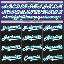 Load image into Gallery viewer, Custom Purple Black-Teal Authentic Fade Fashion Baseball Jersey
