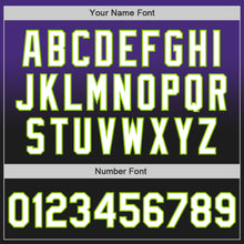 Load image into Gallery viewer, Custom Purple Black-Neon Green Authentic Fade Fashion Baseball Jersey
