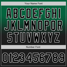 Load image into Gallery viewer, Custom Kelly Green Black-White Authentic Fade Fashion Baseball Jersey

