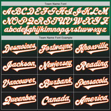 Load image into Gallery viewer, Custom Kelly Green Black-Orange Authentic Fade Fashion Baseball Jersey
