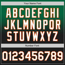 Load image into Gallery viewer, Custom Kelly Green Black-Orange Authentic Fade Fashion Baseball Jersey

