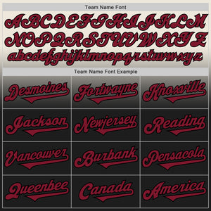 Custom Cream Crimson-Black Authentic Fade Fashion Baseball Jersey