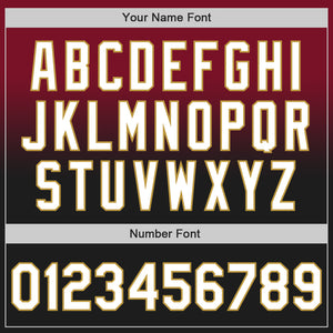 Custom Crimson Black-Old Gold Authentic Fade Fashion Baseball Jersey