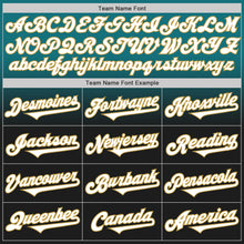 Load image into Gallery viewer, Custom Teal Black-Old Gold Authentic Fade Fashion Baseball Jersey
