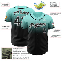 Load image into Gallery viewer, Custom Ice Blue Black-White Authentic Fade Fashion Baseball Jersey
