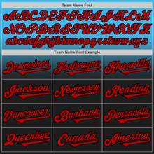 Load image into Gallery viewer, Custom Sky Blue Red-Black Authentic Fade Fashion Baseball Jersey
