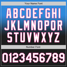 Load image into Gallery viewer, Custom Electric Blue Black-Pink Authentic Fade Fashion Baseball Jersey
