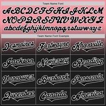 Load image into Gallery viewer, Custom Medium Pink Black-White Authentic Fade Fashion Baseball Jersey
